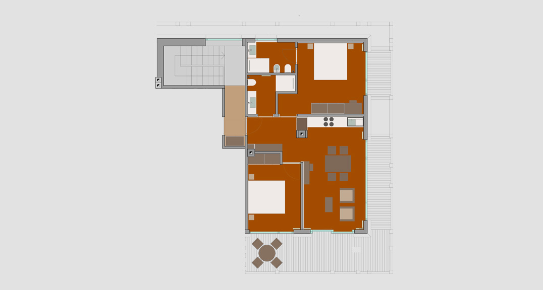Living room - Apartment Zirm - Residence Larciunëi